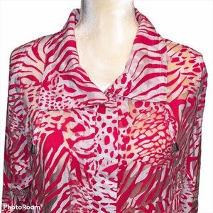 Chico’s Sheer Animal Print Jacket